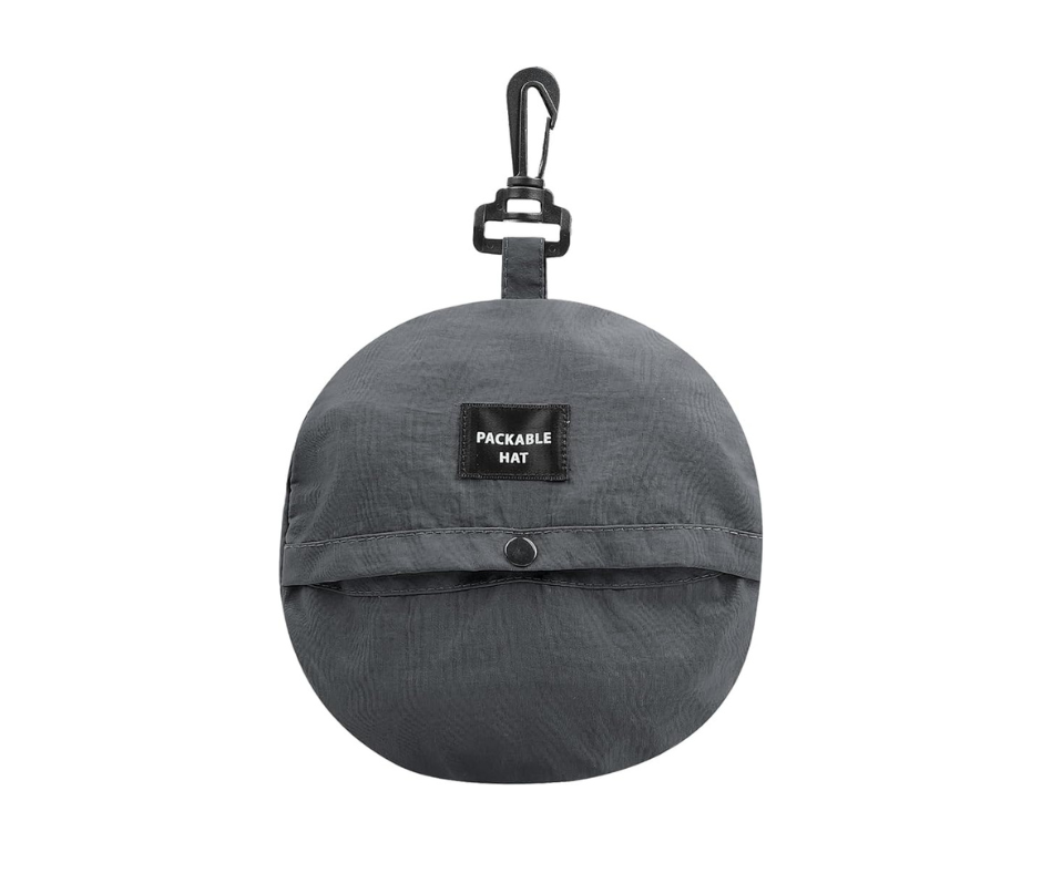 Waterproof Packable Hat in Gray