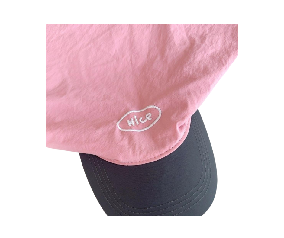 Nice Quick-Dry Patchwork Cap In Pink