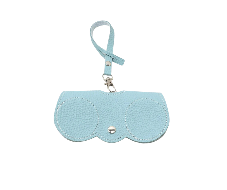 Fashion Leather Sunglasses Carry Case Blue