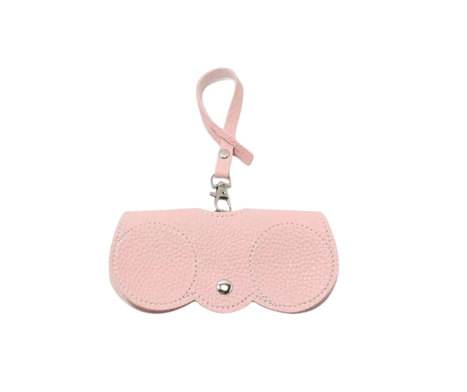 Fashion Leather Sunglasses Carry Case Pink