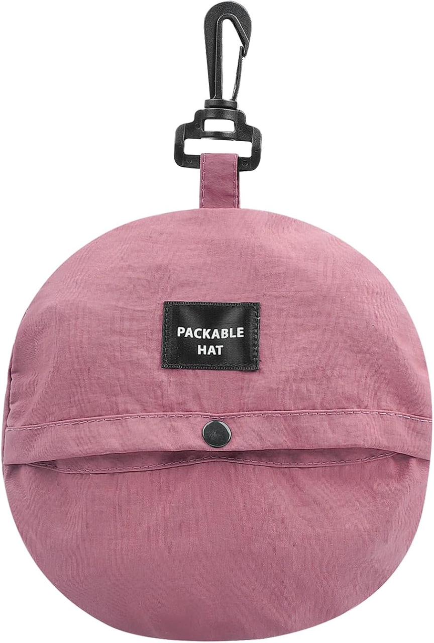 Waterproof Packable Hat in Pink