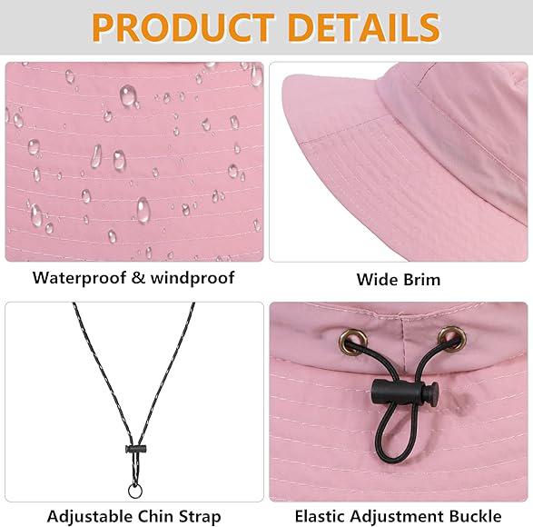 Waterproof Packable Hat in Pink